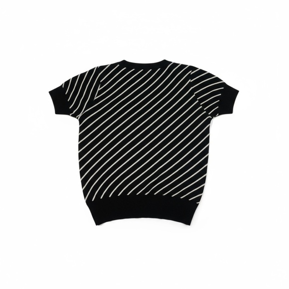 019 Smart Set Diagonal Stripe Black and White Cardigan M Womens - Picture 3 of 4